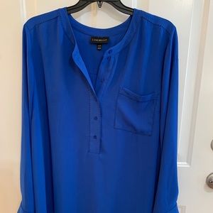 Lane Bryant royal blue blouse size 22/24